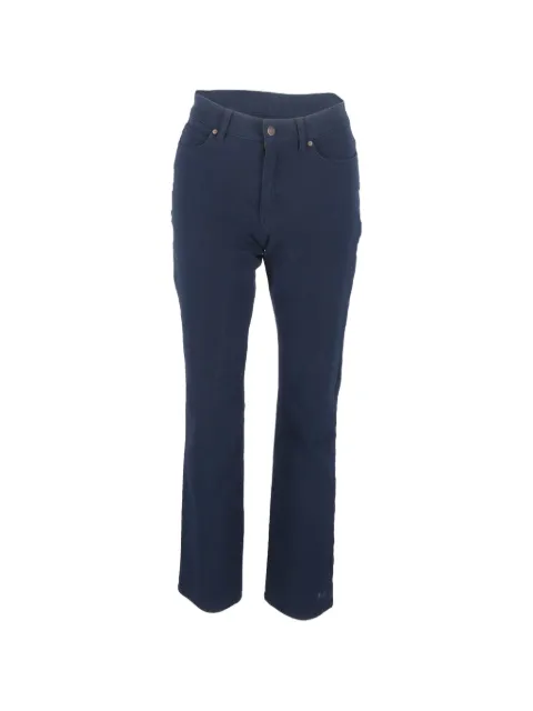 Escada Pre-Owned high-rise flared trousers Blue NAPPUGBCL465246W