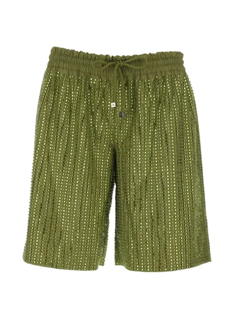 VENUJA embellished drawstring shorts Green BX005ACAM