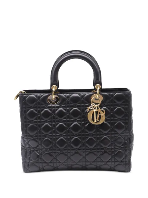 Christian Dior Pre-Owned Lady Dior top-handle tote bag Black GILTPUUSBA639947W