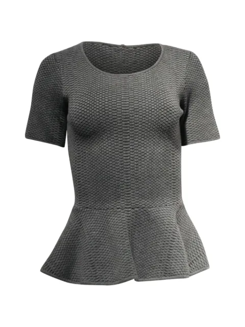 SANDRO peplum knitted blouse Grey NAPPUUSCL604765W