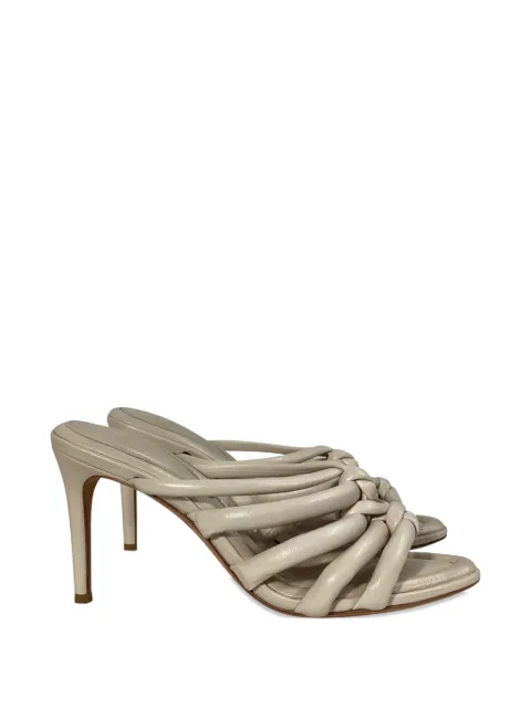 Alexandre Birman Maeva 85 knotted heeled sandals Neutrals NAPPUUSSH479739W