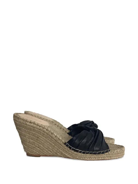 Loeffler Randall knotted wedge sandals Black TONPUUSSH462267W