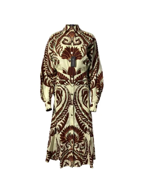 Etro Vintage graphic-print midi shirt dress Neutrals NAPPUUSCL461184W