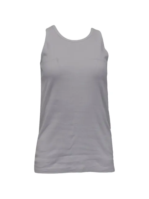 Saint Laurent Pre-Owned cotton tank top White NAPPUUSCL538594W
