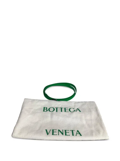 Bottega Veneta Pre-Owned triangle-buckle leather belt Green NAPPUUSAC457431W