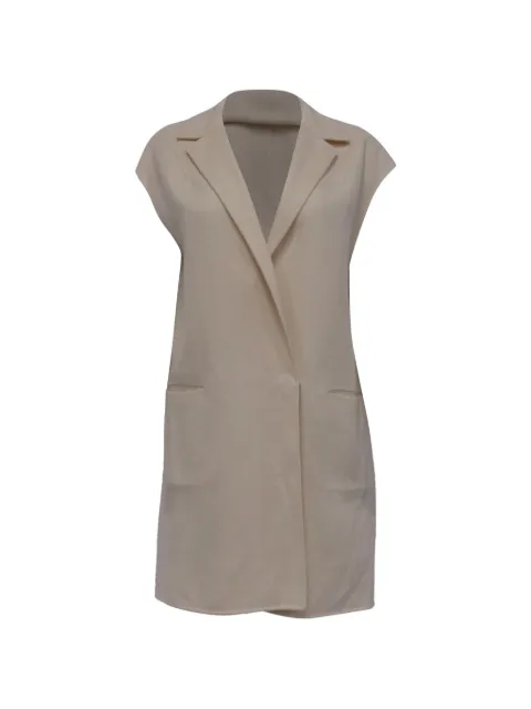 Loro Piana Pre-Owned pockets sleeveless coat Neutrals NAPPUUSCL542413W