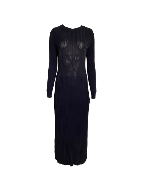 Max Mara long-sleeves knit maxi dress Black NAPPUUSCL459066W