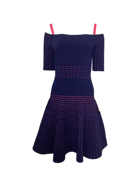 Jason Wu cold-shoulder ribbed knee-length dress Blue TONPUUSCL455694W