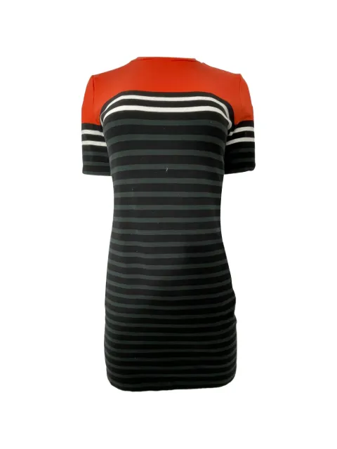 Pre-Owned Alexander Wang striped short-sleeve knitted mini dress Black NAPPUUSCL452102W