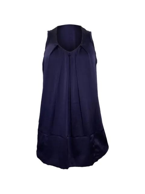 Brunello Cucinelli Vintage pleated sleeveless top Blue NAPPUUSCL455320W