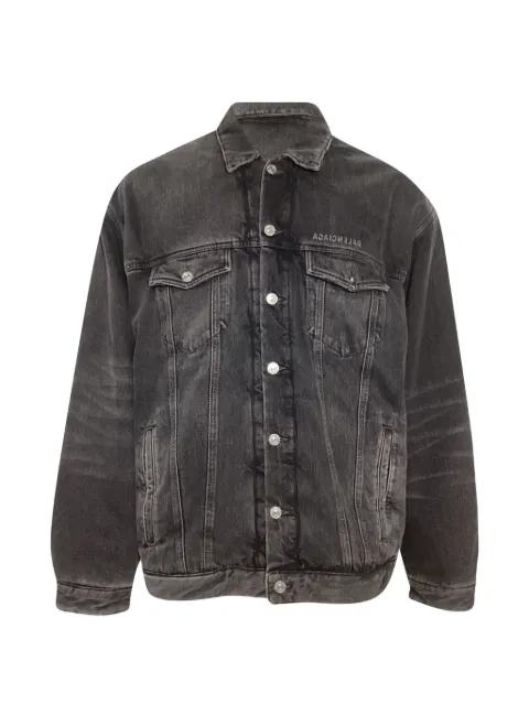 Balenciaga Pre-Owned Mirror denim jacket Grey BAPUUSCL457040M