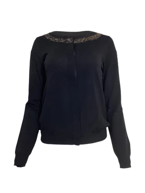 Saint Laurent Pre-Owned long-sleeves cardigan Black TONPUUSCL458760W