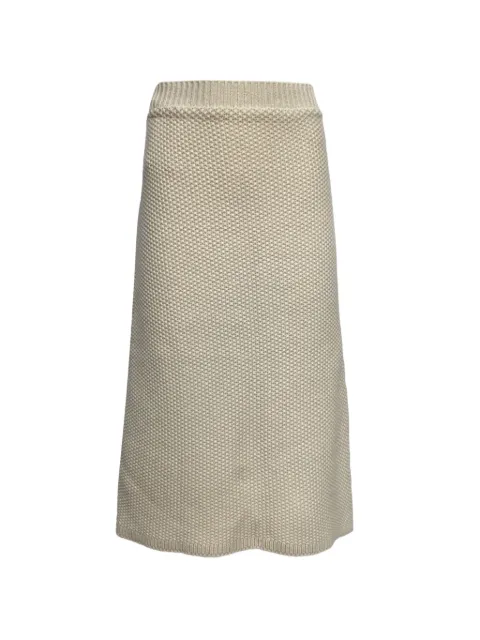Chloé Vintage knitted midi skirt Neutrals NAPPUUSCL459053W