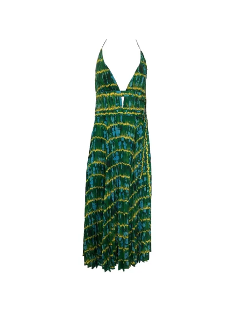 Altuzarra Winda pleated maxi dress Green NAPPUUSCL455674W