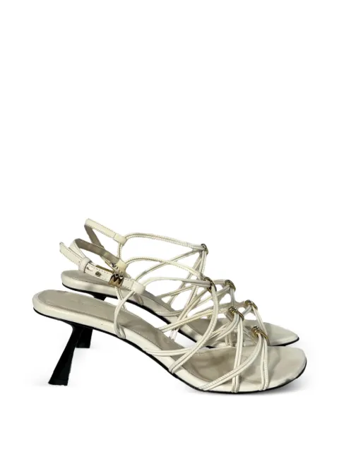 KHAITE Pre-Owned Louisa strappy leather sandal White NAPPUUSSH463390W