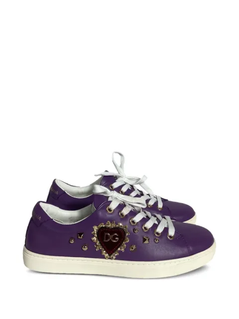 Dolce & Gabbana Pre-Owned Sacred Heart studded sneakers Purple NAPPUUSSH460825W