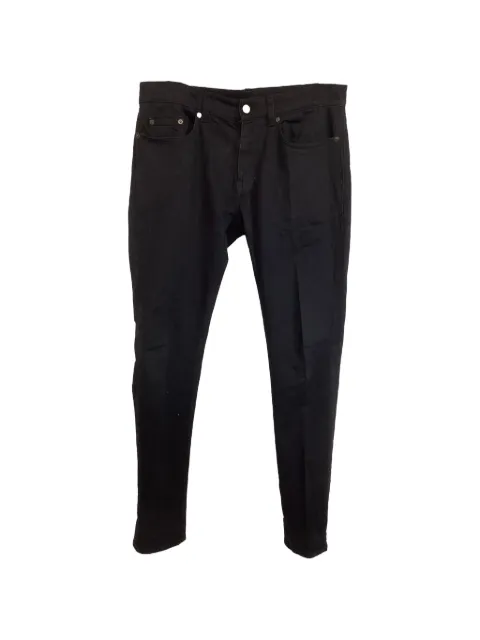 Saint Laurent Pre-Owned slim-fit cotton jeans Black MRPPUUSCL447233M