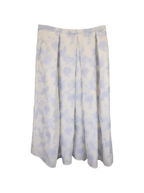 ERDEM abstract-pattern midi skirt Neutrals NAPPUUSCL388706W