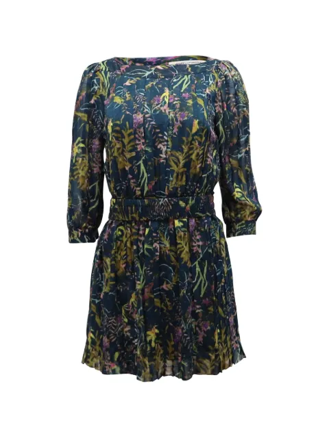 Diane Von Furstenberg Vintage square-neck mini dress Blue TONPUGBCL181351W