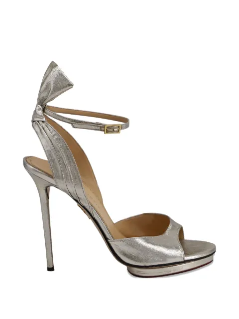 Charlotte Olympia peep-toe stiletto heel sandals Silver TONPUGBSH206143W