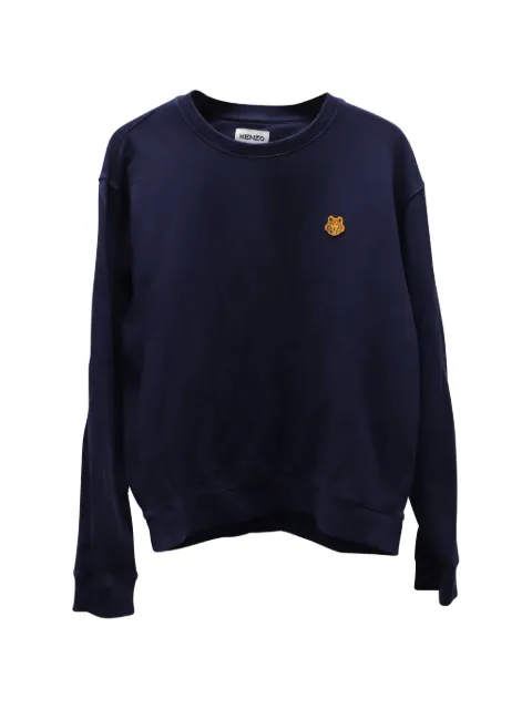 Kenzo Pre-Owned tiger-appliqué sweatshirt Blue MRPPUGBCL202865M