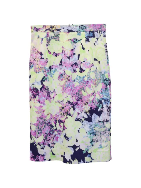ERDEM floral-print pencil skirt Blue NAPPUGBCL277891W