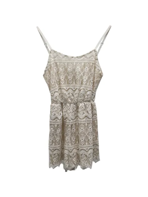 alice + olivia lace sleeveless playsuit Neutrals NAPPUGBCL157897W