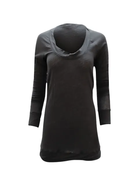 Donna Karan Vintage scoop-neck long-sleeve top Grey NAPPUGBCL098636W