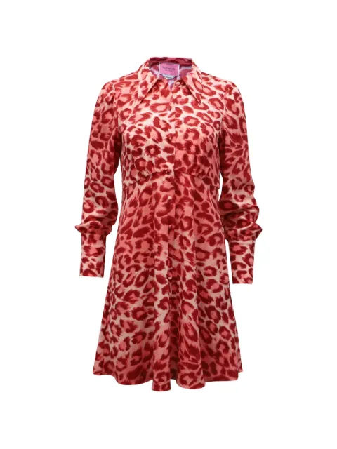 Kate Spade panthera-print mini dress Red TONPUGBCL179211W