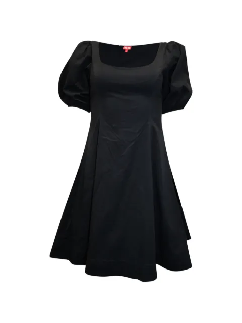 STAUD puff-sleeve fit flare dress Black NAPPUGBCL201978W