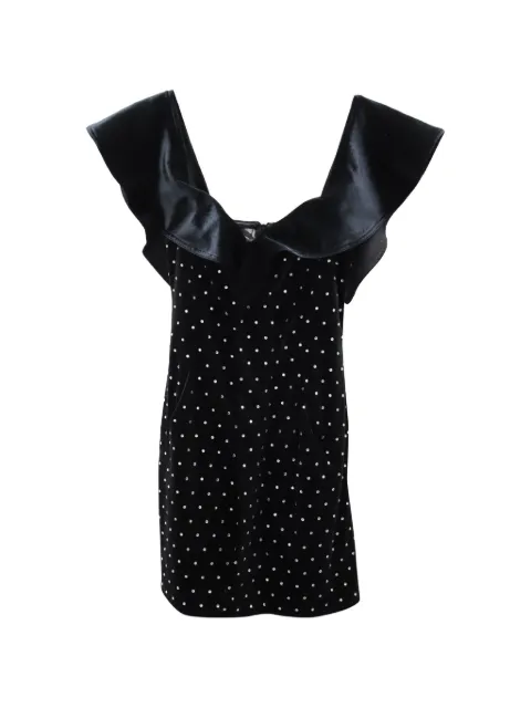 Self-Portrait crystal-embellished mini dress Black NAPPUGBCL215895W