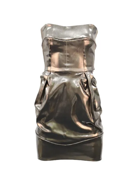 Dolce & Gabbana Pre-Owned metallic leather dress Silver NAPPUGBCL131408W