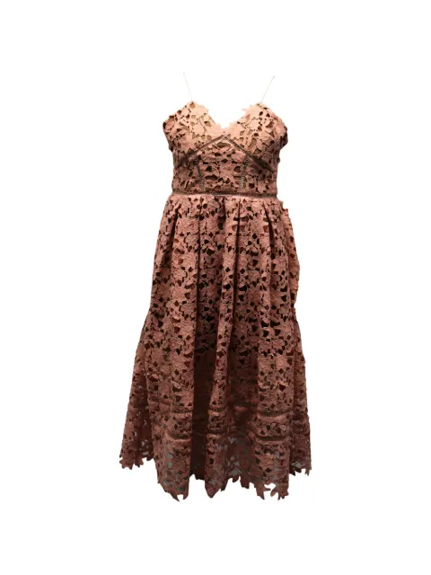 Self-Portrait Azaelea lace midi dress Pink NAPPUGBCL169956W