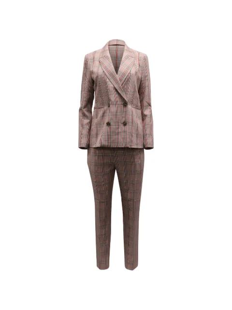 Iris & Ink Plaid straight-leg trousers Neutrals TONPUGBCL151822W
