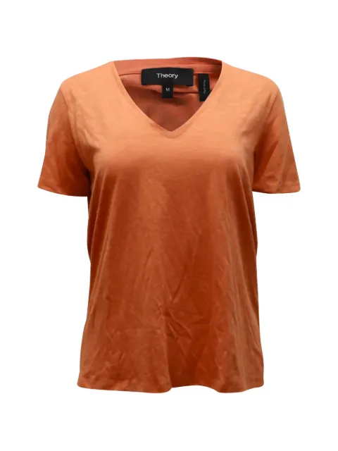 Theory V-neck T-shirt Orange TONPUGBCL179216W