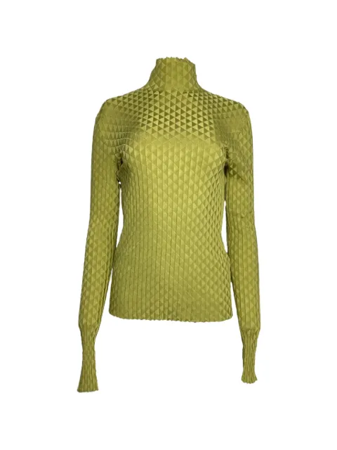 Bottega Veneta Pre-Owned Dragon turtleneck top Green NAPPUUSCL458995W