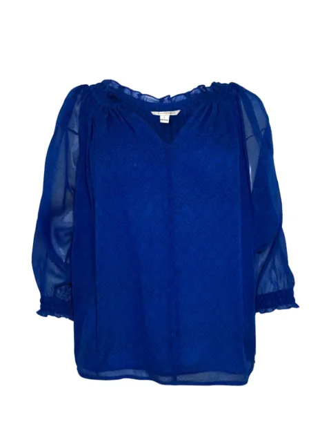 Diane Von Furstenberg Vintage puff-sleeves blouse Blue TONPUUSCL458976W