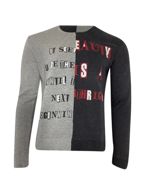 Valentino Garavani Pre-Owned Jamie Reid Punk Poem abstract-print crew-neck sweatshirt Grey MRPPUUSCL457352M