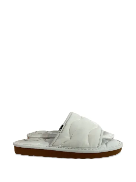 Chloé Vintage Maxie quilted slip-on sandals White NAPPUUSSH447276W