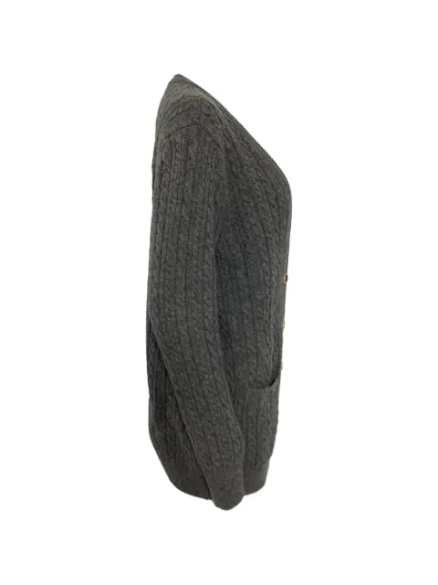 Alessandra Rich cable-knit cardigan Grey NAPPUUSCL445581W