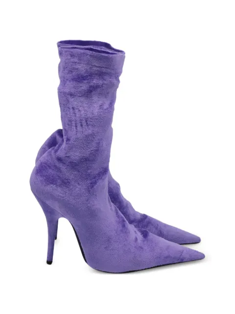 Balenciaga Pre-Owned Knife Sock velvet boots Purple TONPUUSSH545269W