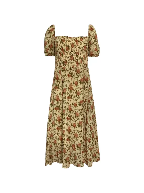Reformation Meadow floral midi dress Neutrals NAPPUUSCL455332W