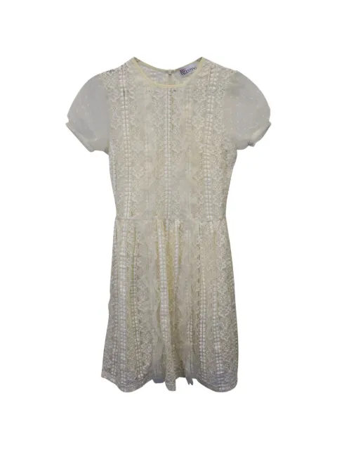 Red Valentino Vintage puffed-sleeve lace dress Neutrals NAPPUGBCL302435W