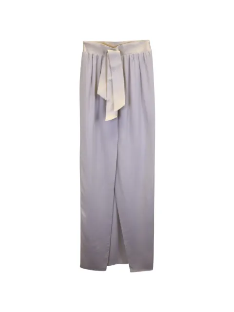 Lanvin Pre-Owned bow-detail maxi skirt White TONPUGBCL284146W