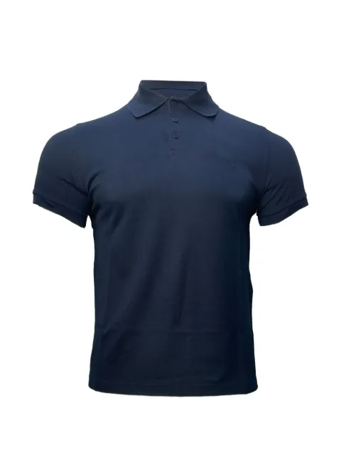 Saint Laurent Pre-Owned embroidered-logo polo shirt Blue MRPPUUSCL431155M