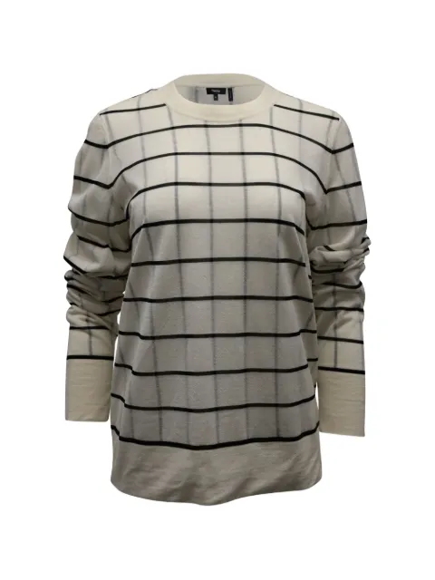 Theory grid-pattern sweater Neutrals TONPUGBCL251861W