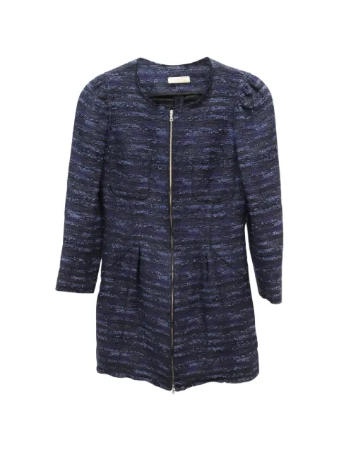 Nina Ricci Pre-Owned tweed zip-up jacket Blue NAPPUGBCL215416W