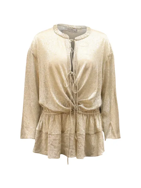IRO tie-detail blouse Gold NAPPUGBCL126937W