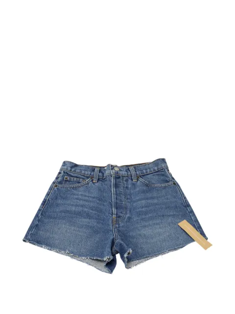 Reformation raw-hem shorts Blue NAPPUGBCL106805W