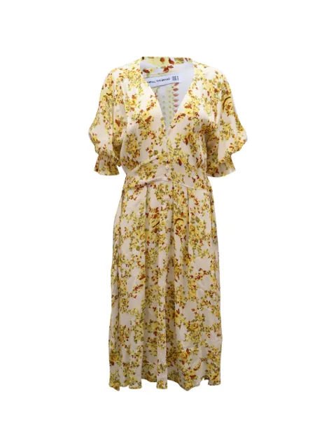 Faithfull Rafa floral-print puff-sleeve dress Neutrals NAPPUGBCL104399W